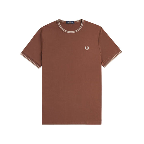 Fred Perry T-shirt T-shirt Uomo Twin Tipped a maniche corte Whisky porridge A24 - FRED PERRYM1588 - W52 - M - Francavilla Moda