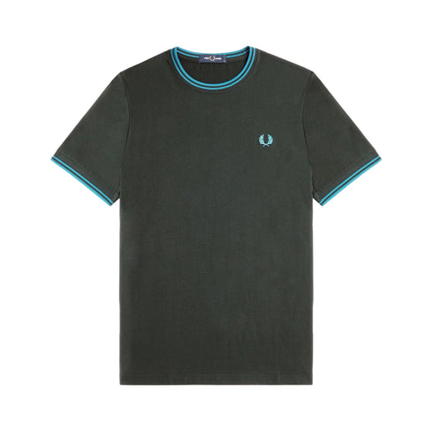 Fred Perry T-shirt T-shirt Uomo Twin Tipped a maniche corte Verde ocean A24 - FRED PERRYM1588 - W64 - M - Francavilla Moda