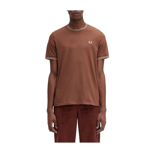 Fred Perry T-shirt T-shirt Uomo Twin Tipped a maniche corte Whisky porridge A24 - FRED PERRYM1588 - W52 - M - Francavilla Moda