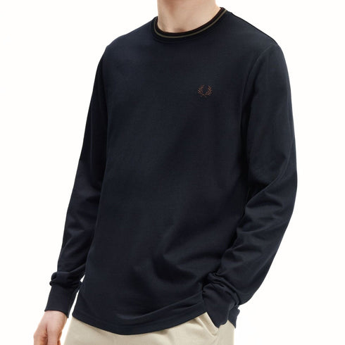 Fred Perry T-shirt T-shirt Uomo Twin Tipped a maniche lunghe S A24 - FRED PERRYM9602 - W65 - S - Francavilla Moda