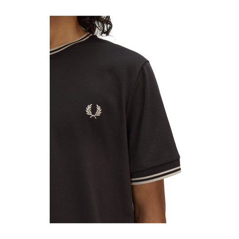 Fred Perry T-shirt T-shirt Uomo Twin Tipped doppia righe S P25 - FRED PERRYM1588 - V56 - S - Francavilla Moda