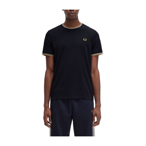 Fred Perry T-shirt T-shirt Uomo Twin Tipped doppia righe S P25 - FRED PERRYM1588 - W53 - S - Francavilla Moda