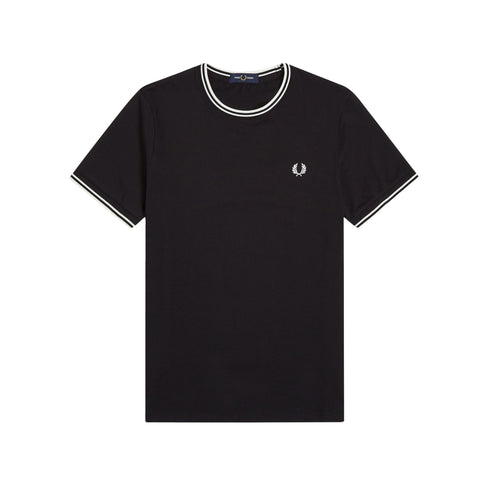 Fred Perry T-shirt T-shirt Uomo Twin Tipped doppia righe S P25 - FRED PERRYM1588 - 102 - S - Francavilla Moda