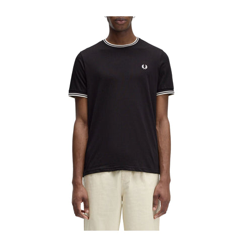 Fred Perry T-shirt T-shirt Uomo Twin Tipped doppia righe S P25 - FRED PERRYM1588 - 102 - S - Francavilla Moda