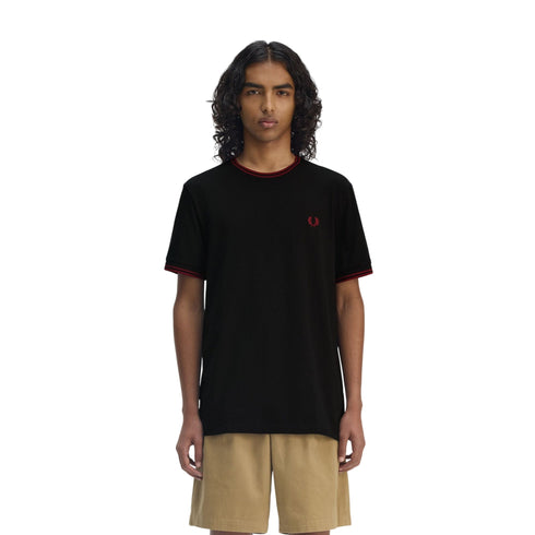 Fred Perry T-shirt T-shirt Uomo Twin Tipped doppia righe S P25 - FRED PERRYM1588 - Y42 - S - Francavilla Moda