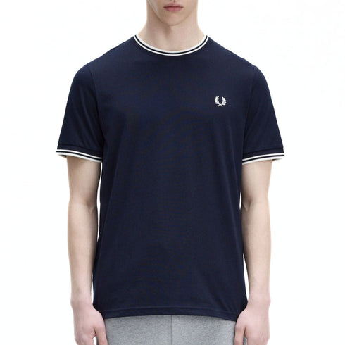 Fred Perry T-shirt T-shirt Uomo Twin Tipped girocollo Blu A24 - FRED PERRYM1588 - 795 - XXX - Francavilla Moda