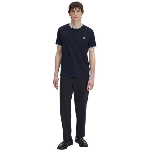 FRED PERRY T-shirt Uomo T-shirt con doppia riga S P26-FRED PERRYM1588-795-S - Francavilla Moda