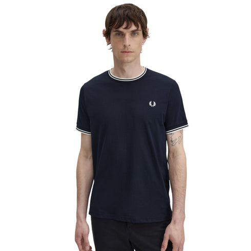 FRED PERRY T-shirt Uomo T-shirt con doppia riga S P26-FRED PERRYM1588-795-S - Francavilla Moda