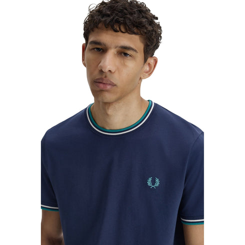 FRED PERRY T-shirt Uomo T-shirt con doppia riga M P26-FRED PERRYM1588-86A-M - Francavilla Moda