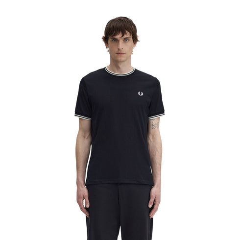FRED PERRY T-shirt Uomo T-shirt con doppia riga S P26-FRED PERRYM1588-102-S - Francavilla Moda