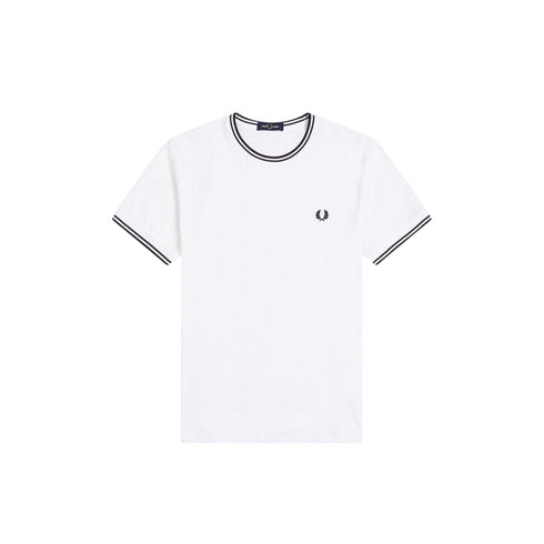 FRED PERRY T-shirt Uomo T-shirt con doppia riga S P26-FRED PERRYM1588-100-S - Francavilla Moda