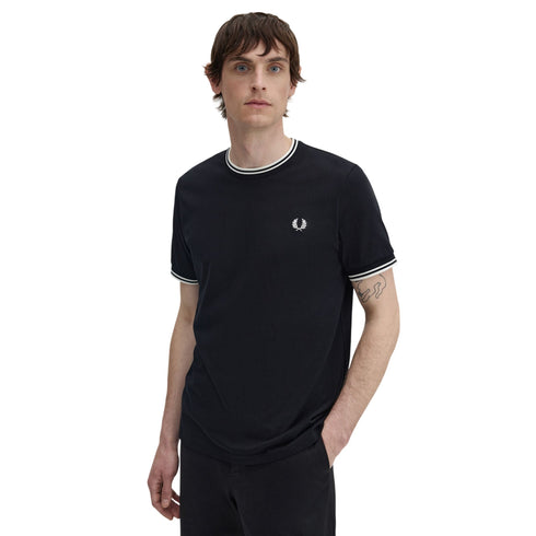 FRED PERRY T-shirt Uomo T-shirt con doppia riga S P26-FRED PERRYM1588-102-S - Francavilla Moda
