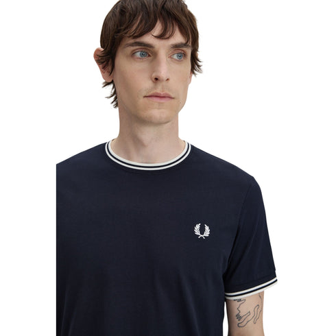 FRED PERRY T-shirt Uomo T-shirt con doppia riga S P26-FRED PERRYM1588-795-S - Francavilla Moda