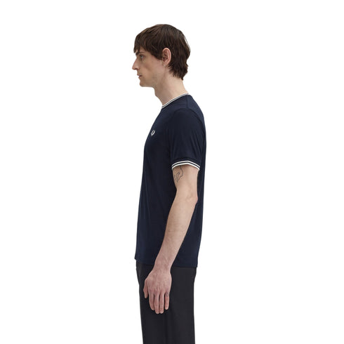 FRED PERRY T-shirt Uomo T-shirt con doppia riga S P26-FRED PERRYM1588-795-S - Francavilla Moda