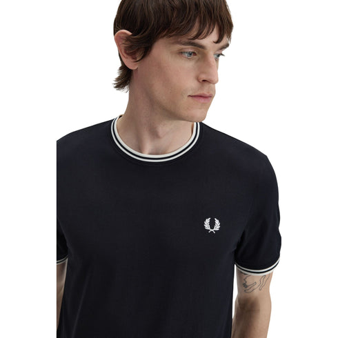 FRED PERRY T-shirt Uomo T-shirt con doppia riga S P26-FRED PERRYM1588-102-S - Francavilla Moda
