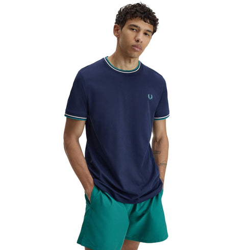 FRED PERRY T-shirt Uomo T-shirt con doppia riga M P26-FRED PERRYM1588-86A-M - Francavilla Moda