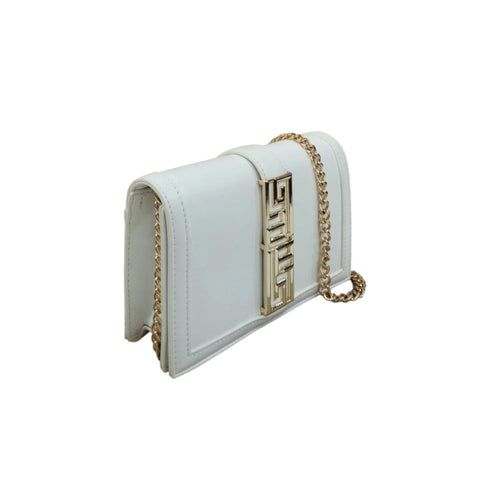 GAELLE Borsa a spalla Borsa Donna con patta e dettaglio metallico Bianco - Francavilla Moda