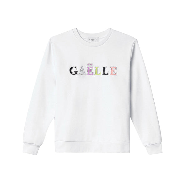 Gaelle Felpa girocollo Felpa Donna girocollo con logo multicolore 0 P25 - GAELLEGAABW04553 - BIANCO - 0 - Francavilla Moda