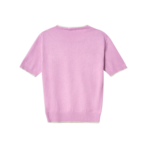 Gaelle Maglia Maglia Donna a maniche corte con scritta 1 P25 - GAELLEGAABW04271 - ORCHIDEA - 1 - Francavilla Moda