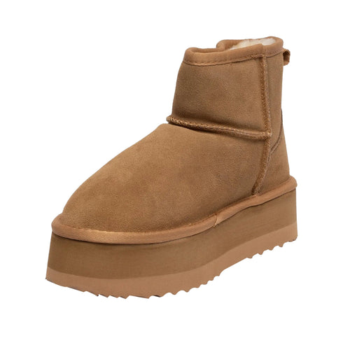 GAELLE Stivali Stivaletto Donna platform in pelliccia 36 A24 - GAELLEGACAW01147 - CAMMELLO - 36 - Francavilla Moda