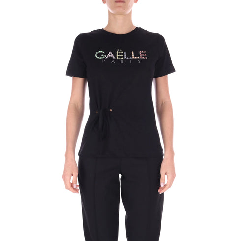 Gaelle T-shirt T-shirt Donna con laccio in vita 1 P25 - GAELLEGAABW04567 - NERO - 1 - Francavilla Moda