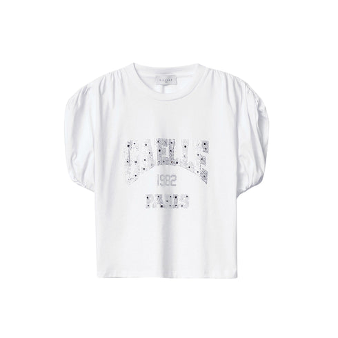 Gaelle T-shirt T-shirt Donna con logo paillettes Bianco P25 - GAELLEGAABW04580 - BIANCO - 0 - Francavilla Moda