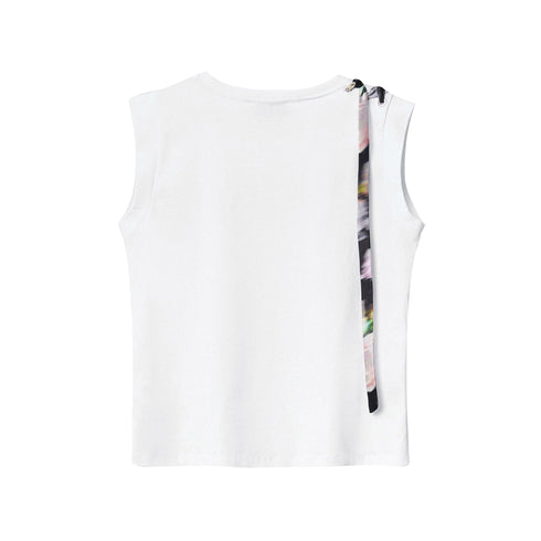 Gaelle T-shirt T-shirt Donna senza maniche con laccetto Bianco P25 - GAELLEGAABW04379 - BIANCO - 0 - Francavilla Moda