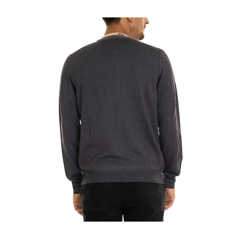 Gran Sasso Pullover Maglia Uomo minimal in lana 52 A24 - GRAN SASSO5516722792 - 914 - 52 - Francavilla Moda