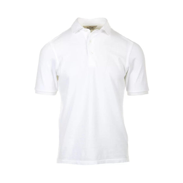 Gran Sasso Polo Polo Uomo a maniche corte in piquet Bianco - Francavilla Moda