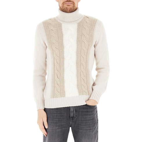 Gran Sasso Pullover Pullover Uomo inserti a trecce 48 - Francavilla Moda