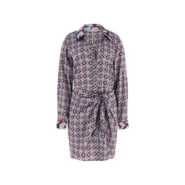 Guess Abito mini Abito Donna in seta stampata Celeste A24 - GUESSW4YK35WF1T2 - P7RV - XS - Francavilla Moda