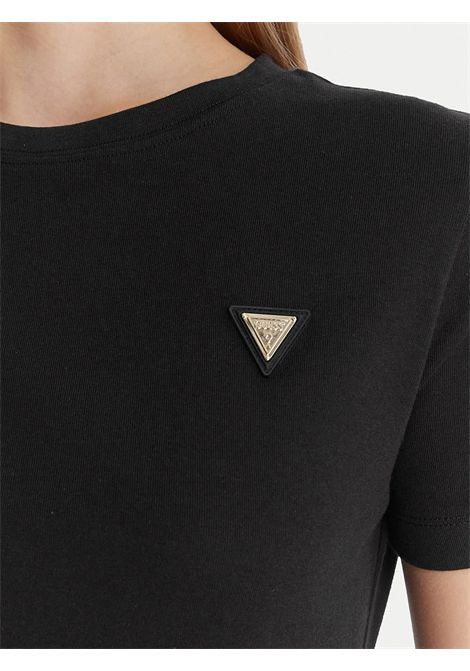 GUESS ATHLEISURE T-shirt mm Donna T-shirt mm con mini logo XS P26-GUESS ATHLEISUREV6RI17KD741-JBLK-XS - Francavilla Moda