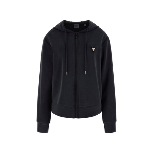 GUESS ATHLEISURE Felpa Felpa Donna con full zip frontale XS P26-GUESS ATHLEISUREV4YQ06KCAY2-JBLK-XS - Francavilla Moda