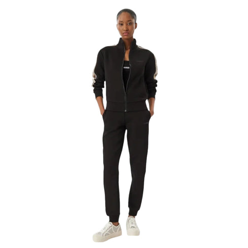 Guess Athleisure Felpa con zip Felpa Donna con tape logo XS A26-GUESS ATHLEISUREV2YQ16KB3P2-JBLK-XS - Francavilla Moda