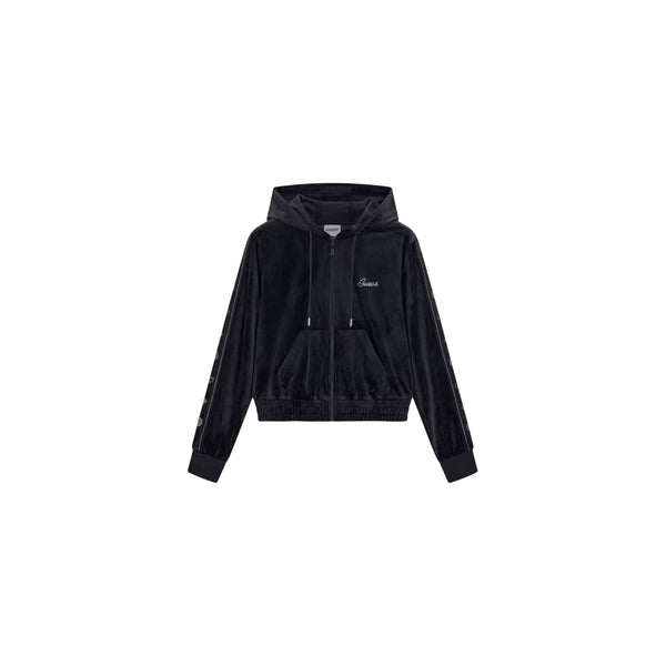 Guess Athleisure Felpa con zip Felpa Donna in ciniglia con strass XS - Francavilla Moda