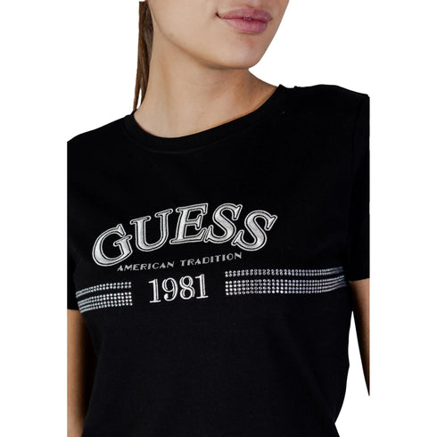 GUESS ATHLEISURE T-Shirt GUESS ATHLEISURE T-shirt ALDA in Cotone con Strass Donna XS - Francavilla Moda