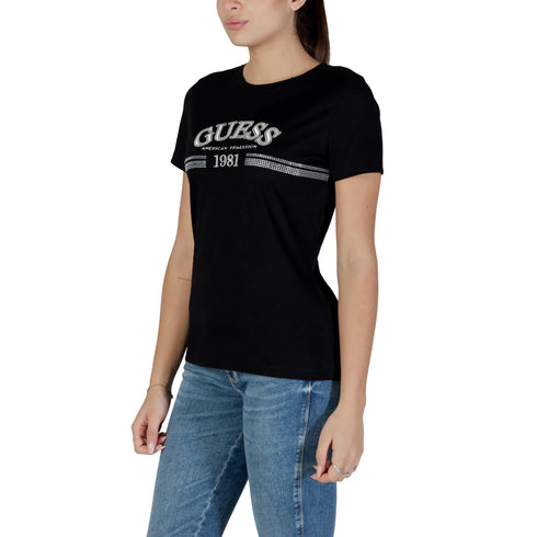 GUESS ATHLEISURE T-Shirt GUESS ATHLEISURE T-shirt ALDA in Cotone con Strass Donna XS - Francavilla Moda
