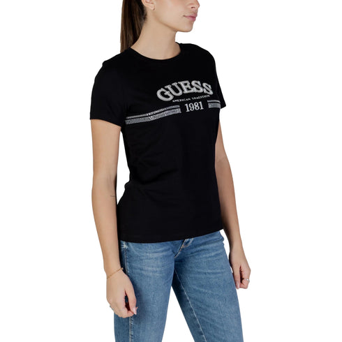 GUESS ATHLEISURE T-Shirt GUESS ATHLEISURE T-shirt ALDA in Cotone con Strass Donna XS - Francavilla Moda