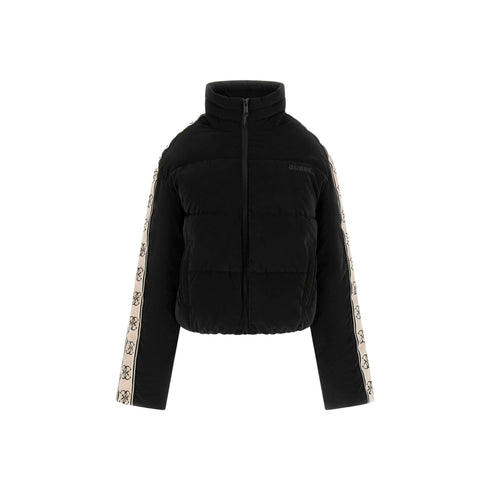 Guess Athleisure Piumino corto Piumino Donna corto con bande logate XS A26-GUESS ATHLEISUREV5BL11WGYC2-JBLK-XS - Francavilla Moda