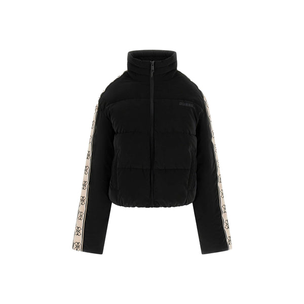 Guess Athleisure Piumino corto Piumino Donna corto con bande logate XS A26-GUESS ATHLEISUREV5BL11WGYC2-JBLK-XS - Francavilla Moda