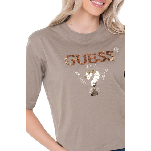 GUESS ATHLEISURE T-shirt mm T-shirt mm con logo in paillettes XS P26-GUESS ATHLEISUREV4YI06I3Z14-G6K5-XS - Francavilla Moda