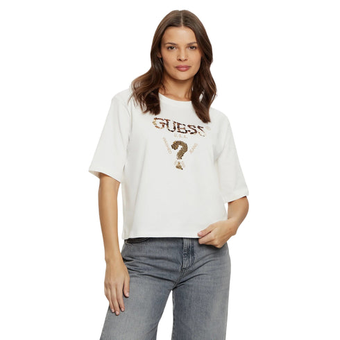 GUESS ATHLEISURE T-shirt mm T-shirt mm con logo in paillettes XS P26-GUESS ATHLEISUREV4YI06I3Z14-G6K5-XS - Francavilla Moda