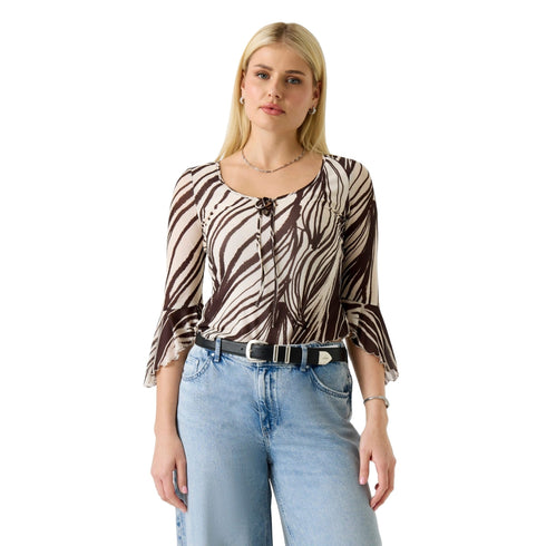 Guess Blusa Blusa Donna con maniche svasate a 3/4 XS P26-GUESSW6GP16K2944-PMIC-XS - Francavilla Moda