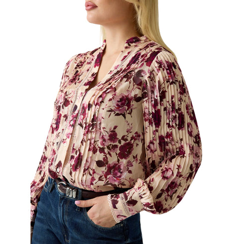 Guess Bluse Blusa donna in chiffon scollo V fantasia floreale XS - Francavilla Moda