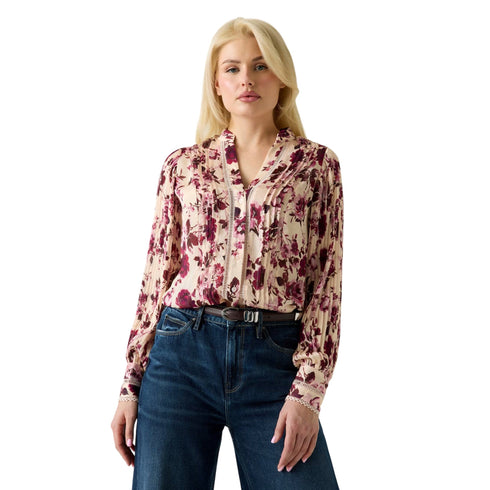 Guess Bluse Blusa donna in chiffon scollo V fantasia floreale XS - Francavilla Moda