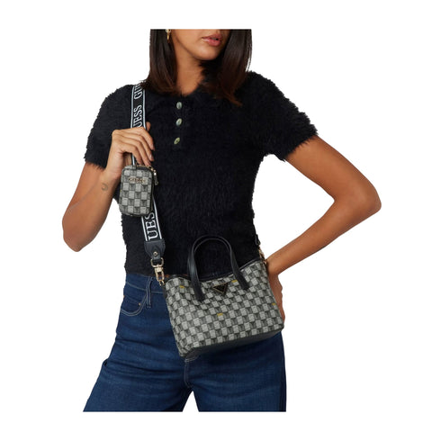 Guess Borsa a mano Borsa Donna mini G Wave stampata Nero P25 - GUESSHWJT934475 - BLO - UNI - Francavilla Moda