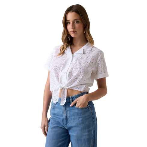 Guess Camicia mm Camicia Donna con lavorazione traforata XS - Francavilla Moda