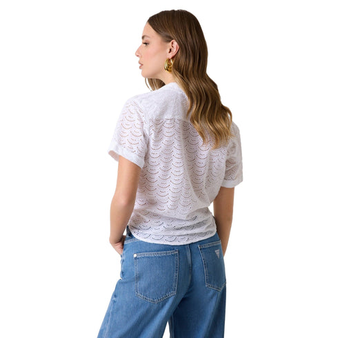 Guess Camicia mm Camicia Donna con lavorazione traforata XS - Francavilla Moda