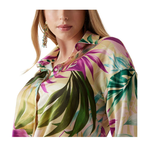 Guess Camicia casual Camicia Donna fantasia con nodo XS P25 - GUESSW5GH0IWH9C2 - P8FY - XS - Francavilla Moda