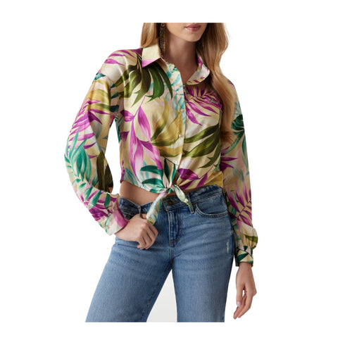 Guess Camicia casual Camicia Donna fantasia con nodo XS P25 - GUESSW5GH0IWH9C2 - P8FY - XS - Francavilla Moda